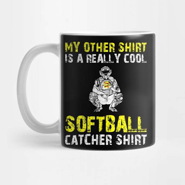 Softball Catcher Girl Baseball Player by Sloane GalaxyLinesSpace